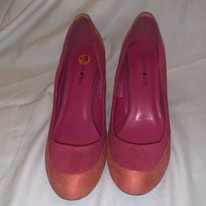 FASHION BUG Pink & Orange 4inch Heels size 8.5 women